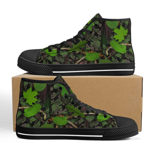 Natural Camouflage High-Top Canvas Shoes