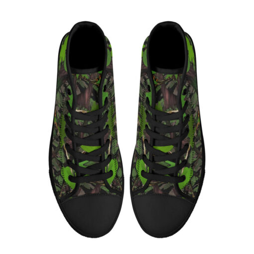 Natural Camouflage High-Top Canvas Shoes - Image 3