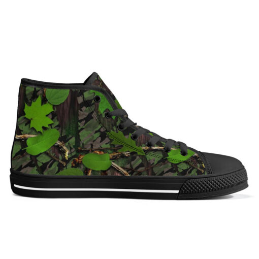 Natural Camouflage High-Top Canvas Shoes - Image 5