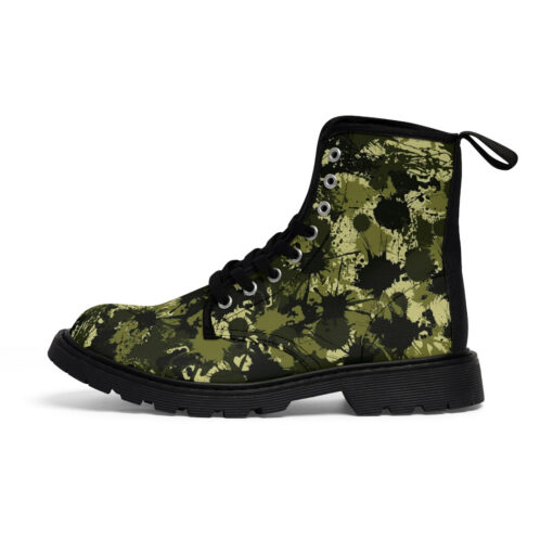 Ink Paint Splashes Camouflage Canvas Boots - Image 2