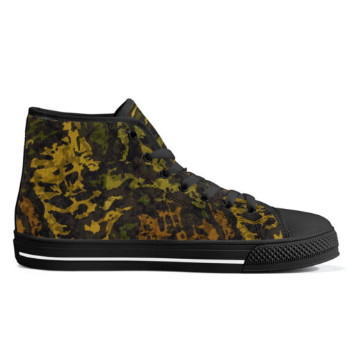 Dirty Army Camouflage High-Top Canvas Shoes - Image 5