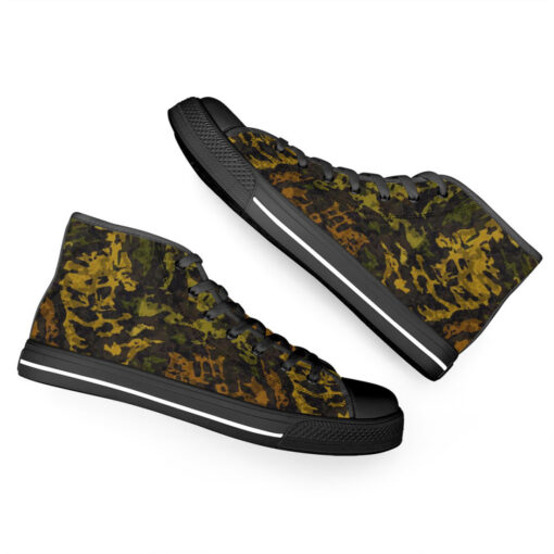 Dirty Army Camouflage High-Top Canvas Shoes - Image 6