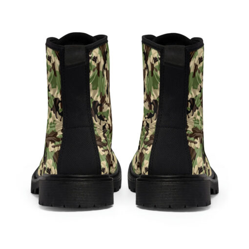 Crumpled Fabric Folds Camouflage Canvas Boots - Image 5