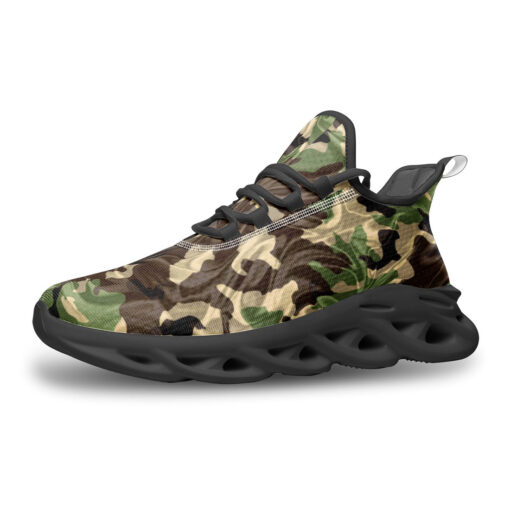 Crumpled Fabric Folds Camouflage Sports Shoes