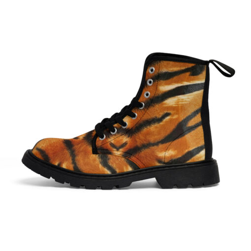 Tiger Pattern Canvas Boots - Image 3