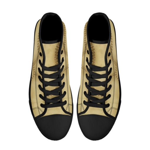 Skin Patchwork High-Top Canvas Shoes - Image 3