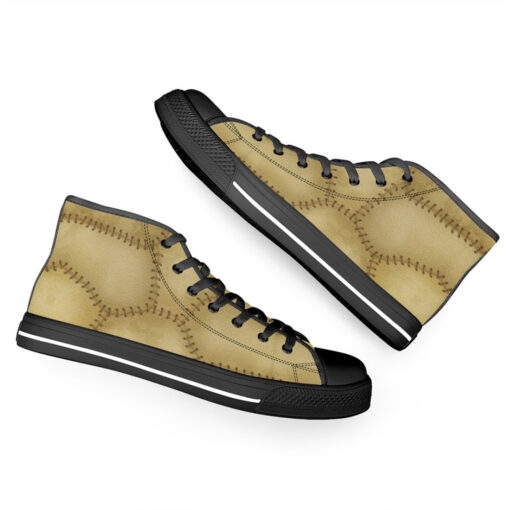 Skin Patchwork High-Top Canvas Shoes - Image 6