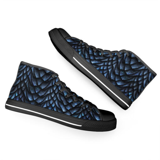 Blue Dragon Scales High-Top Canvas Shoes - Image 6