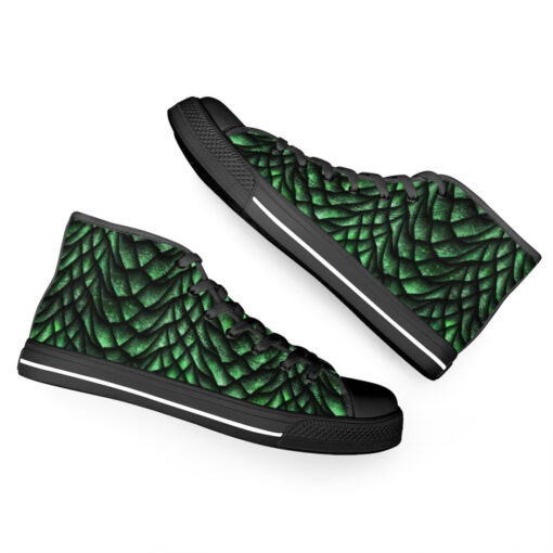 Green Dragon Scales Camouflage High-Top Canvas Shoes - Image 6