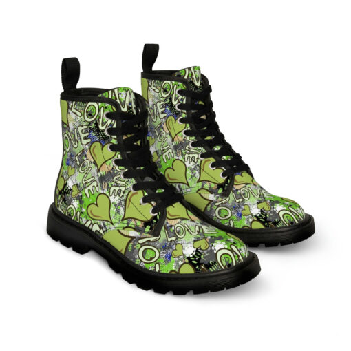 Grunge Love Graffiti Canvas Boots