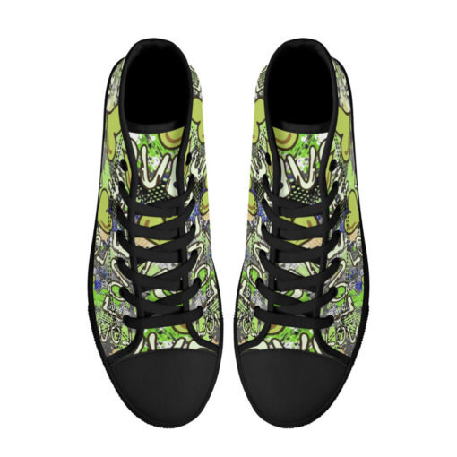 Grunge Love Graffiti High-Top Canvas Shoes - Image 3