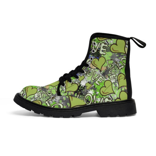 Grunge Love Graffiti Canvas Boots - Image 2