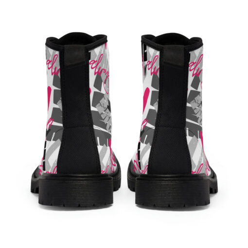 Love Graffiti Art Canvas Boots - Image 5