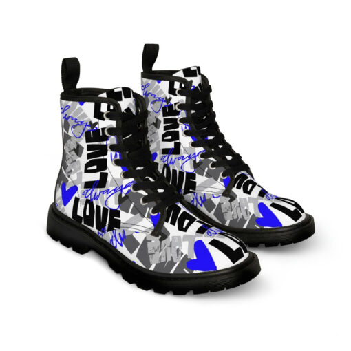 Love Graffiti Art Canvas Boots