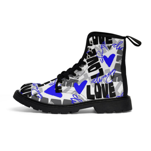 Love Graffiti Art Canvas Boots - Image 3