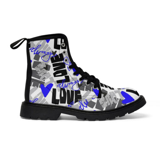 Love Graffiti Art Canvas Boots - Image 2