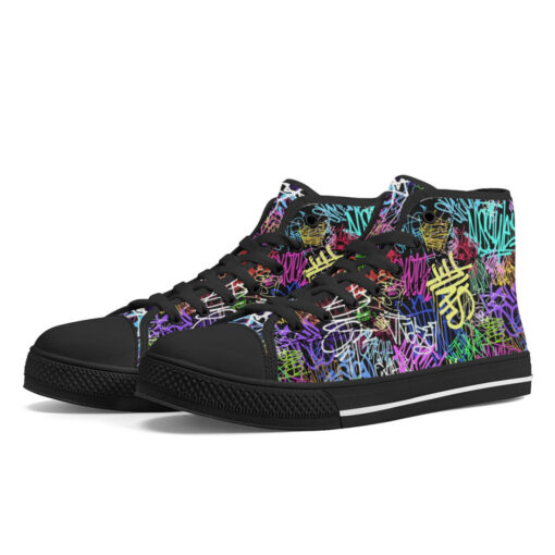 Colorful Graffiti High-Top Shoes - Image 2