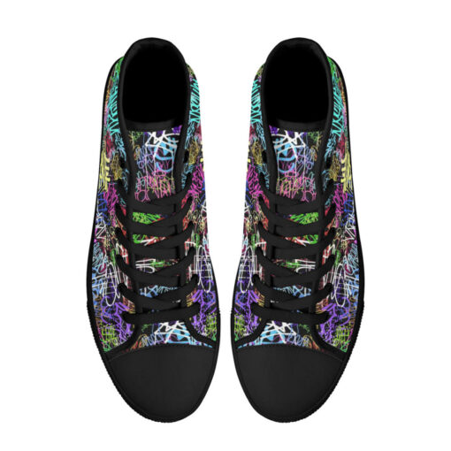 Colorful Graffiti High-Top Shoes - Image 3