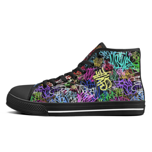 Colorful Graffiti High-Top Shoes - Image 4