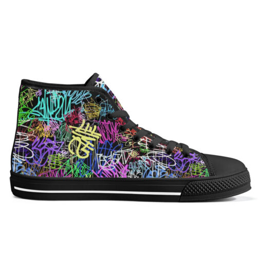 Colorful Graffiti High-Top Shoes - Image 5