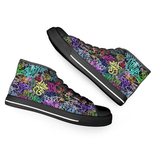 Colorful Graffiti High-Top Shoes - Image 6