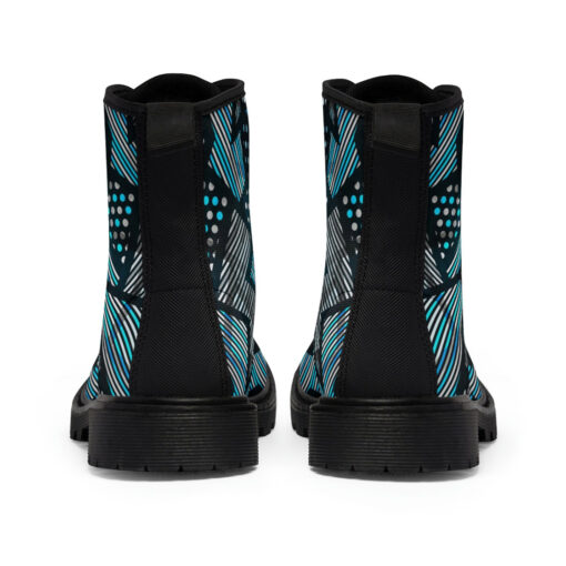 Abstract Cloth Geometric Canvas Boots - Image 5