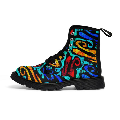 Grunge Graffiti Canvas Boots - Image 2