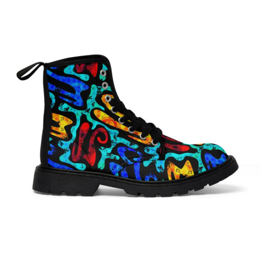 Grunge Graffiti Canvas Boots - Image 3