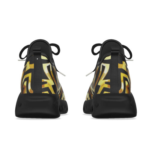 Gold Tribal Art Sports Shoes - Image 8