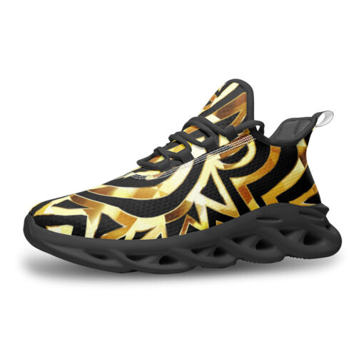 Gold Tribal Art Sports Shoes