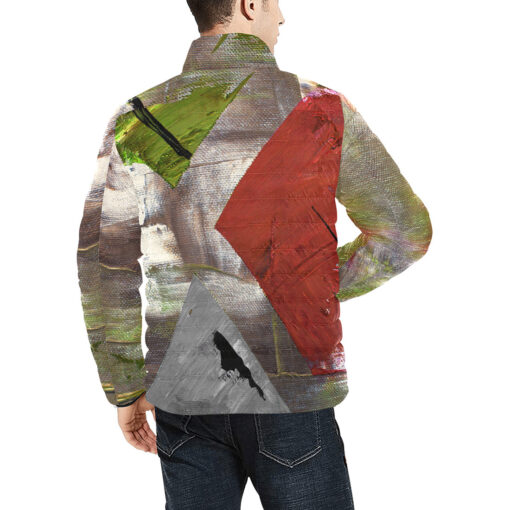 Art Abstraction Men's Padded Jacket - Image 4