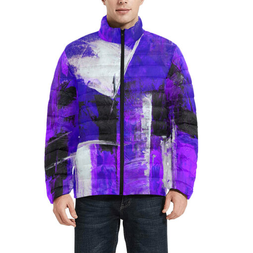 Paint Abstraction Men's Padded Jacket - Image 3