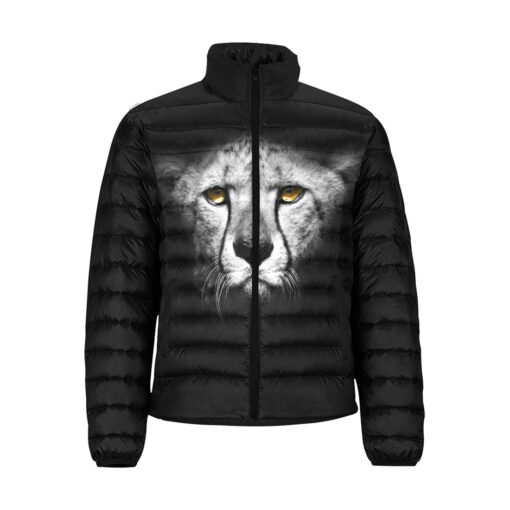 Cheetah Print Men's Padded Jacket