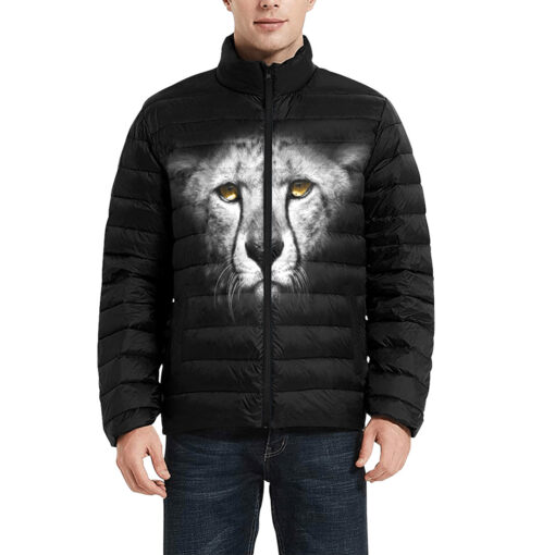 Cheetah Print Men's Padded Jacket - Image 3