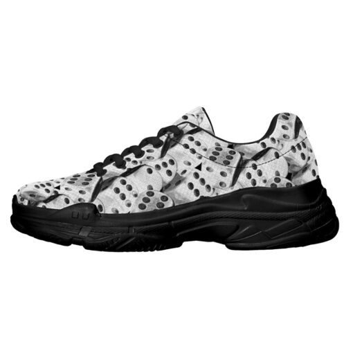 Black and White Dice Running Shoes - Image 4