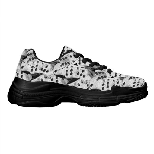 Black and White Dice Running Shoes - Image 5