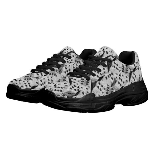 Black and White Dice Running Shoes - Image 2