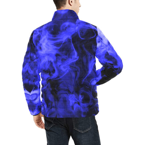 Blue Neon Smoke Men's Padded Jacket - Image 4