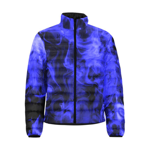 Blue Neon Smoke Men's Padded Jacket