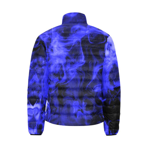 Blue Neon Smoke Men's Padded Jacket - Image 2