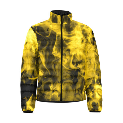 Yellow Neon Smoke Men's Padded Jacket