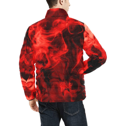 Red Neon Smoke Men's Padded Jacket - Image 4