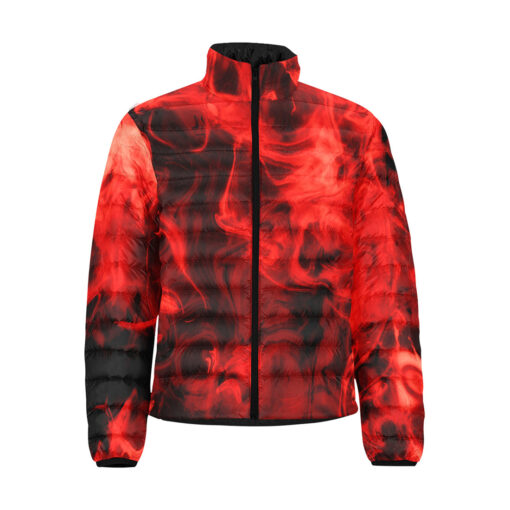 Red Neon Smoke Men's Padded Jacket