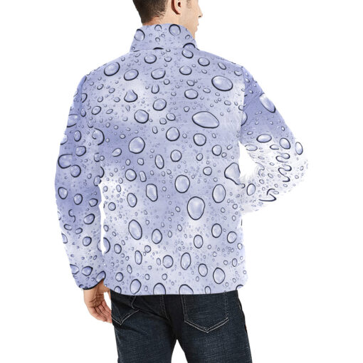 Water Drops Men's Padded Jacket - Image 4