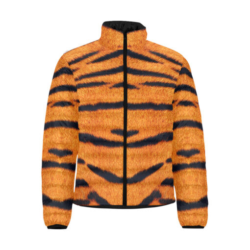 Tiger Pattern Men's Padded Jacket