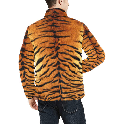 Tiger Pattern Men's Padded Jacket - Image 4