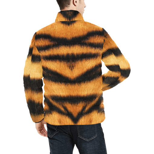 Tiger Pattern Men's Padded Jacket - Image 4