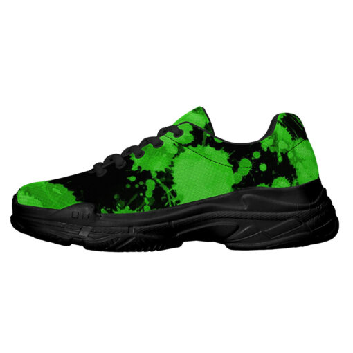 Green Paint Blots Running Shoes - Image 4