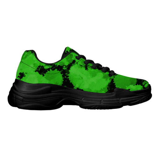 Green Paint Blots Running Shoes - Image 5