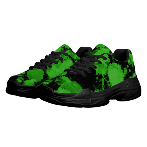 Green Paint Blots Running Shoes - Image 2